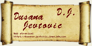 Dušana Jevtović vizit kartica